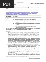 Part 3. Grammar. Determiners and Pronouns