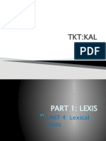 TKT KAL - Unit 4. Lexical Units