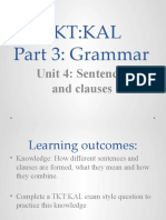 TKT KAL - Unit 14. Sentences and Clauses