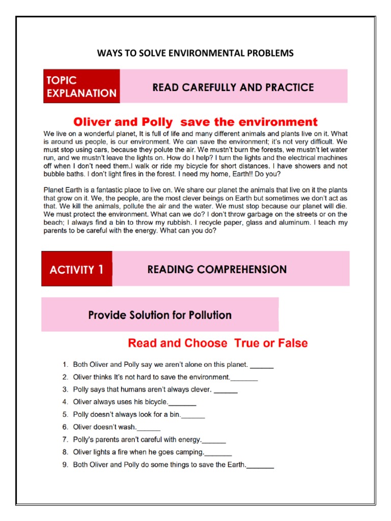 Effective Solutions for Environmental Issues | PDF