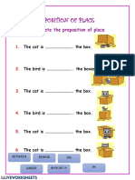 Look and Complete The Preposition of Place
