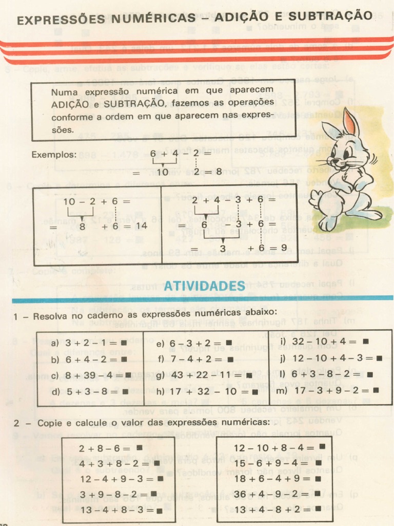 4 - (07-06-2021) - Atividade de Matemática - Expressões Numéricas ...