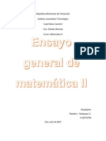 Ensayo General (Matematica II) Rdolfo Velazquez
