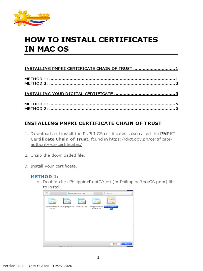 Installing Certificates on Mac OS | PDF | Computer File | Software