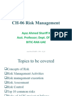 CH-06 Risk Management: Ayaz Ahmed Shariff K Asst. Professor Dept. of CSE Bitic-Rak-Uae