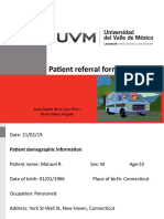 Patient Referral Form: Juan Daniel de La Cruz Pérez Kevin Palma Angulo