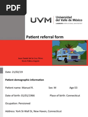 Patient referral form