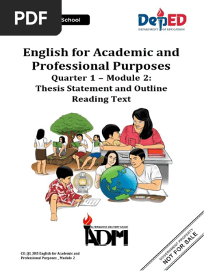 EAPPG11 q1 Mod2 ThesisStatementandOutlineReadingText v2