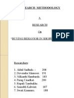 Research Methodology: A Research On "Buying Behavior in Shopping Malls"