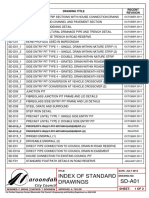 SD-A01 Index of Standard Drawings: Drawing Number Drawing Title Recent Revision