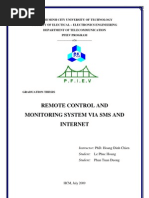 Remote Control and Monitoring System Via Sms and Internet