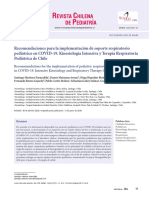 Recomendaciones para La Implementación de Soporte Respiratorio Pediátrico en COVID-19. Kinesiología Intensiva y Terapia Respiratoria
