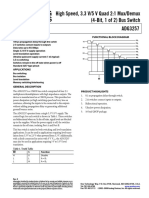 High Speed, 3.3 V/5 V Quad 2:1 Mux/Demux (4-Bit, 1 of 2) Bus Switch ADG3257