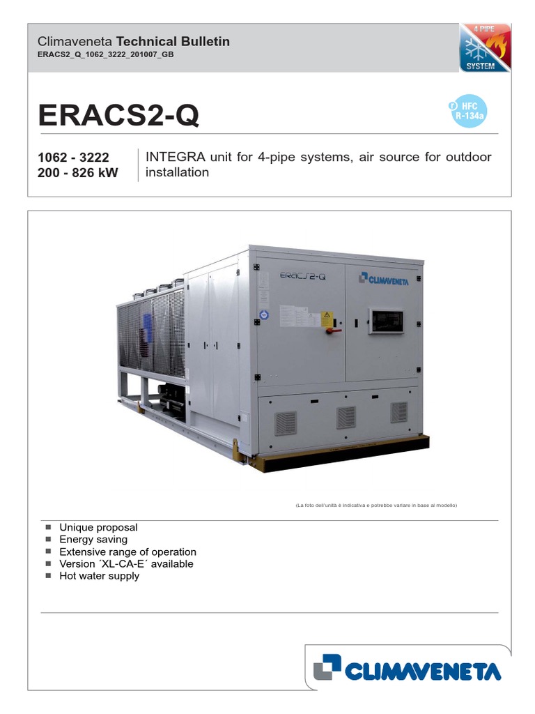 Climaveneta ERACS2-Q Overview | PDF | Heat Exchanger | Heat Pump