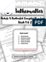 Grade 9 Week 1 and Week 2 Radicals and Complex Numbers