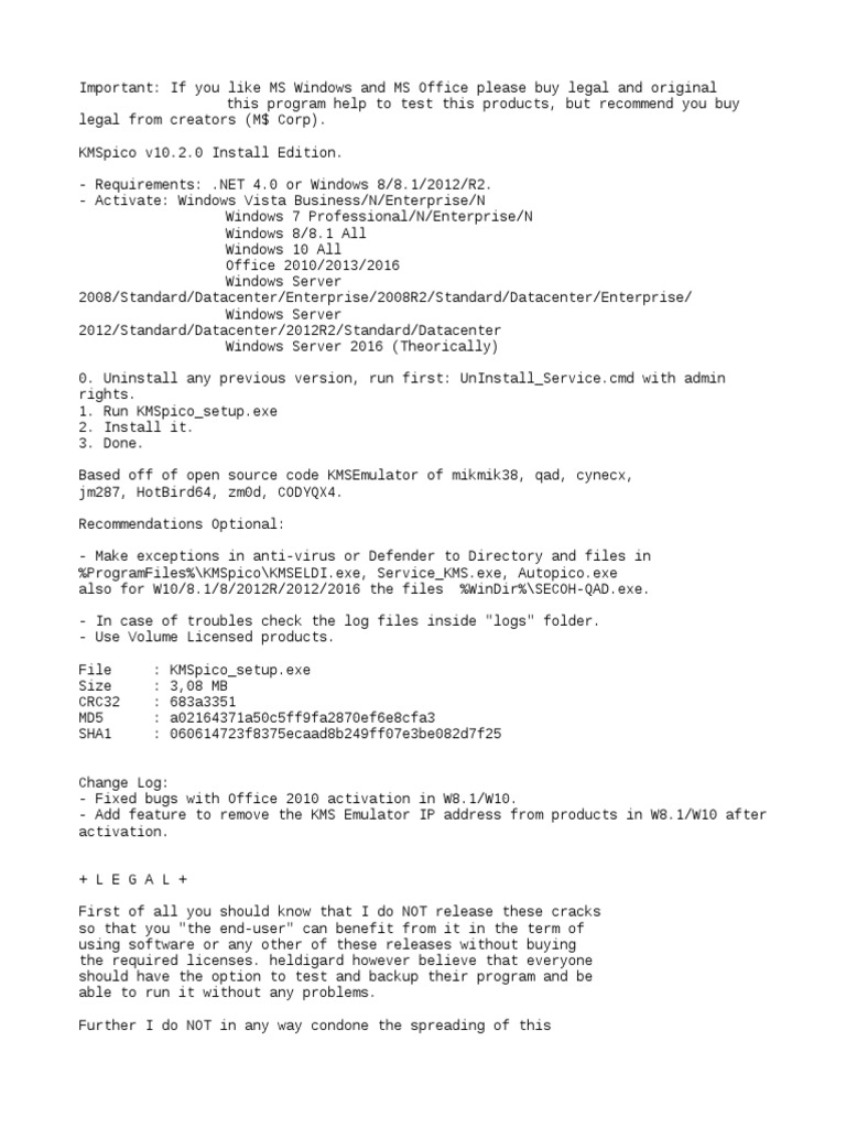 ReadMe KMSpico Install PDF Business