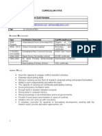 Curriculum Vitae P I: Name Sahra Aden Sudi Handule Gender Nationality Email Address Tell A B: Year Institution Attended Certificate/Award