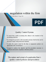 Regulation Within The Firm: By: Karluz Mhore D. Trugo, CPA