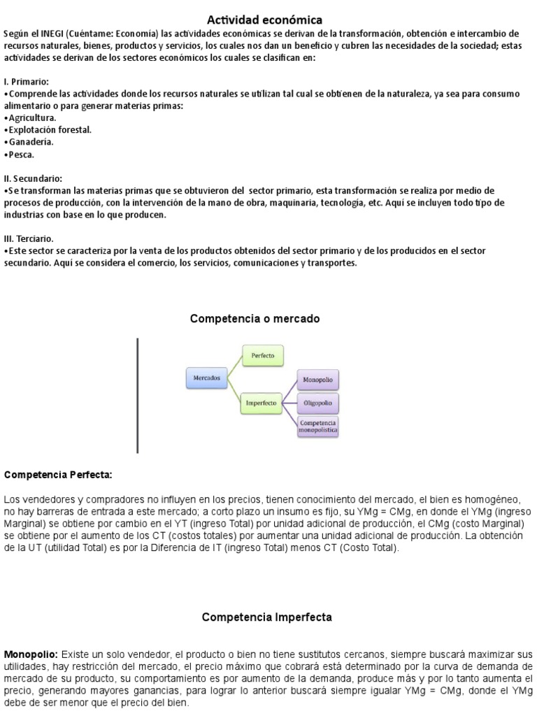 Sectores Económicos y Competencia | PDF | Mercado (economía) | Oferta y ...