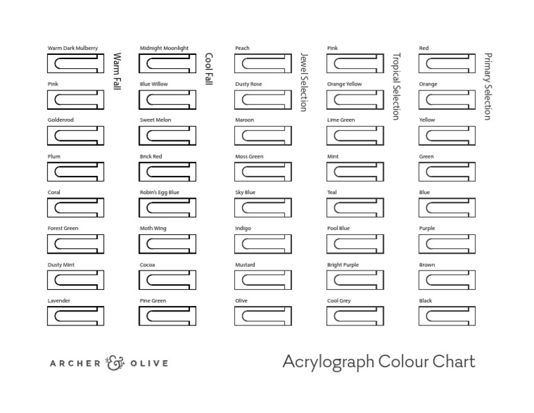 Acrylograph Color Chart Guide | PDF