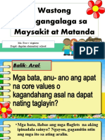 Wastong Pangangalaga Sa Maysakit at Matanda: Ma. Eva v. Viquiera Dagat-Dagatan Elementary School