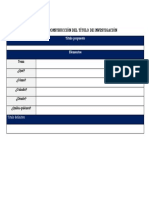 Matriz 1 de Construcción Del Título de Investigación