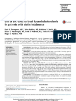 Use of ETC-1002 to treat hypercholesterolemia in patients with statin intolerance