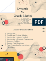 Dynamic Programming Vs Greedy MEthod