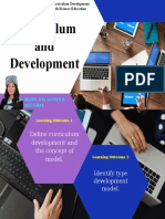 Curriculum and Development: Mary Joy Agnes B. Alunday PHD - Mathematics Education