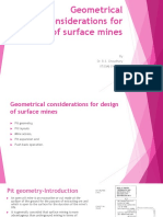 Geometrical Considerations For Design of Surface Mines: by Dr. B.S. Choudhary IIT (ISM) Dhanbad