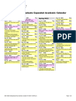 2021-2022 Undergraduate Expanded Academic Calendar: Fall 2021 Spring 2022