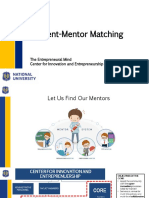 Student-Mentor Matching: The Entrepreneural Mind Center For Innovation and Entrepreneurship