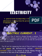 Electricity: A General Term Encompassing A Variety of Phenomena Resulting From The Presence and Flow of Electric Charge