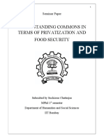 Understanding Commons in Terms of Food Security