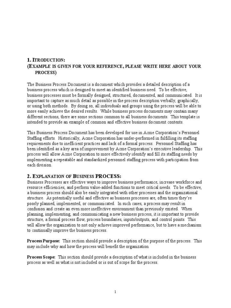 Business Process Document | PDF | Business Process | Human Resources