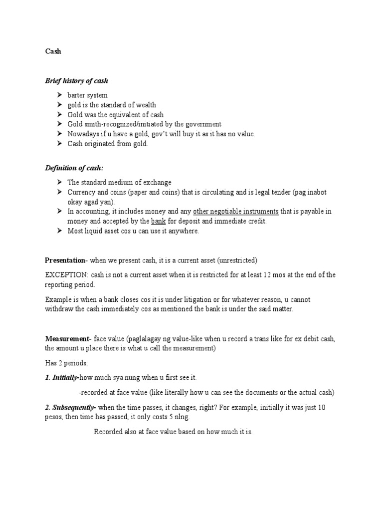 Cash&Cash Equivalent PDF United States Treasury Security