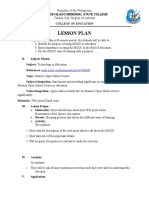 Web Based Lesson Plan