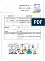 Temario Quimica PRIMER PERIODO