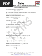 (A) Separable Differential Equations