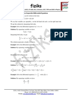 (A) Separable Differential Equations