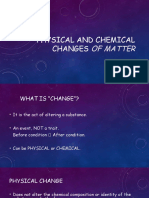 Physical and Chemical Changes of Matter