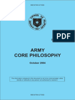 Standards of Conduct of a Soldier FC 1 011 ARMY CORE PHILOSOPHY