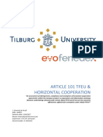 Art 101 TFEU and Horizontal Cooperation in EU