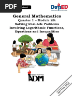 GenMath11 Q1 Mod28 Solving Real Life Problems Involving Logarithmic Funtions Equations and Inequlaities With Comments