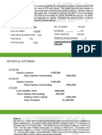 Sharebased Compensation Sample Problem