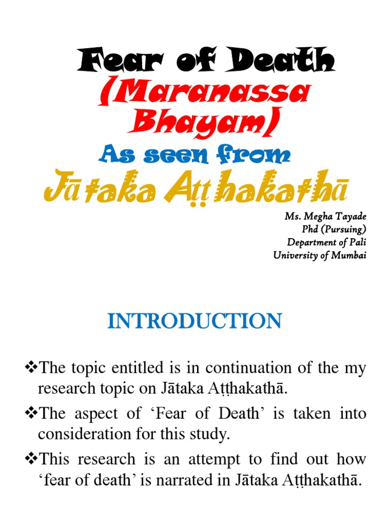 Fear of Death 2017 - Megha (Meghabtayade@gmail - Com) | PDF | Nāstika