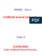 COMP305. Part I.: Artificial Neural Networks