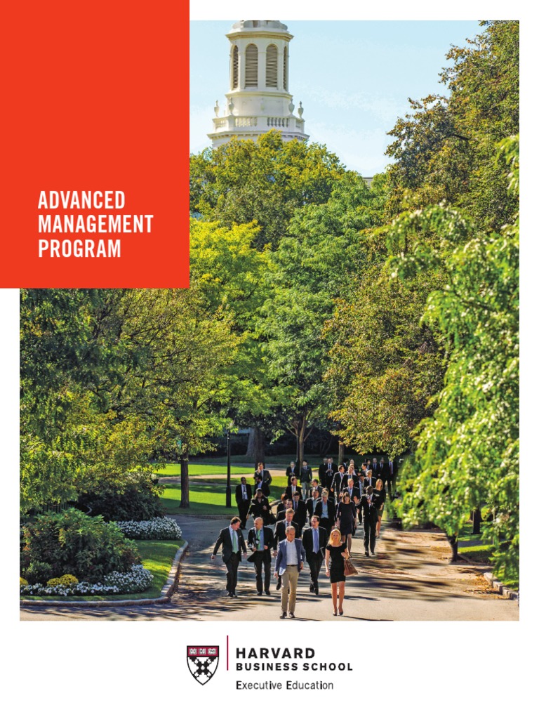 Advanced Management Program Brochure Pdf Harvard Business School Leadership
