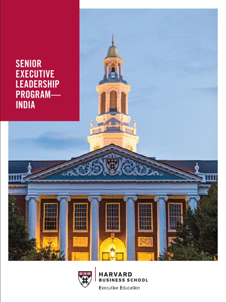 Senior Executive Leadership Program-India Brochure | PDF | Strategic ...