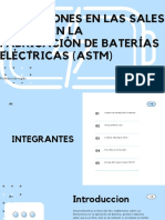 Limitaciones en Las Sales de Litio en La Fabricación de Baterías Eléctricas (Astm)